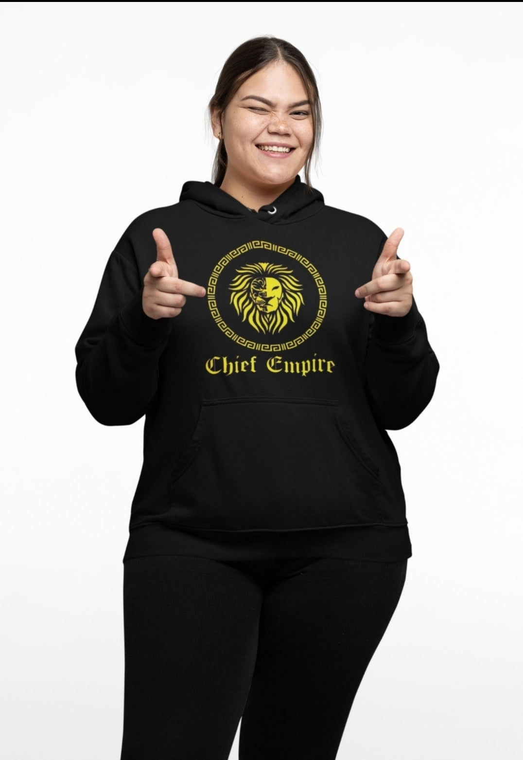 Womens Black Lion Kingi Hoodie