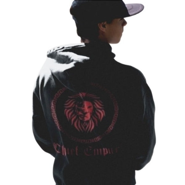 Red and Black Designer Lion Kingi Hoodie