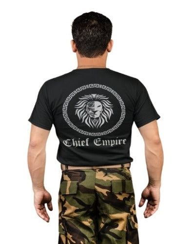 Men's black Chief Empire Lion Kingi Tee's