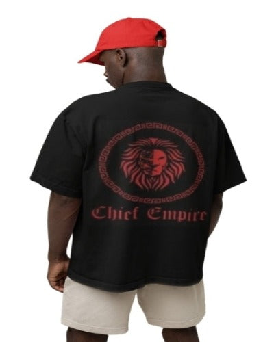 Men's black Chief Empire Lion Kingi Tee's